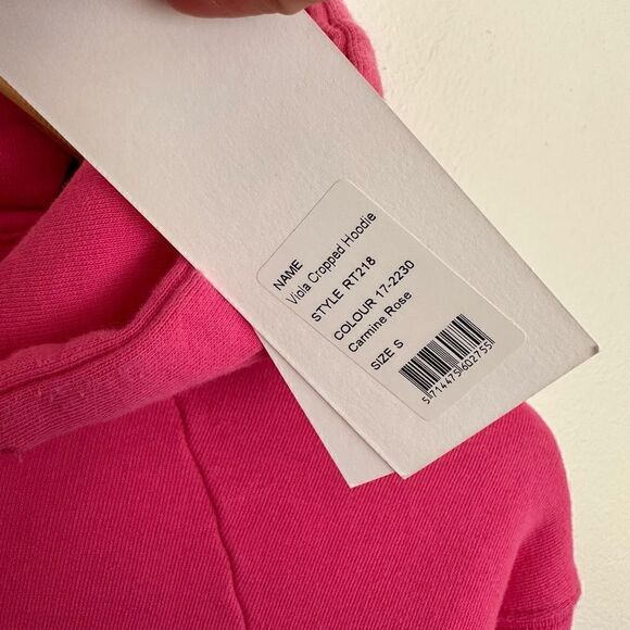 ROTATE BIRGER CHRISTENSEN Viola Cropped Barbie pink Hoodie - Picture 8 of 11